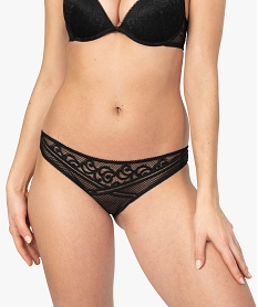 GEMO Culotte femme tout en dentelle Noir