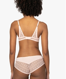 soutien-gorge femme push-up a bonnets paddes en dentelle roseA651901_2