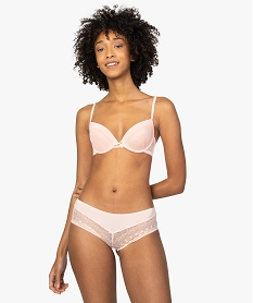 soutien-gorge femme push-up a bonnets paddes en dentelle roseA651901_3