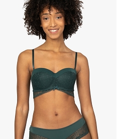 GEMO Soutien-gorge femme bandeau à bretelles amovibles Vert