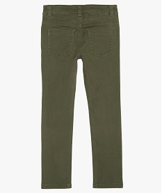pantalon garcon coupe skinny en toile extensible vert pantalonsA664001_3
