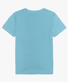 tee-shirt garcon uni a manches courtes en coton bio bleu tee-shirtsA673701_2