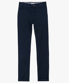 GEMO Pantalon garçon coupe chino Bleu