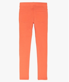 pantalon fille a taille elastique en maille extensible orangeA706701_2