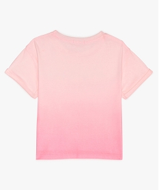 tee-shirt fille tie and dye court et ample roseA714701_2
