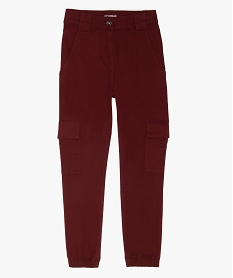 GEMO Pantalon fille imprimé coupe baggy Rouge