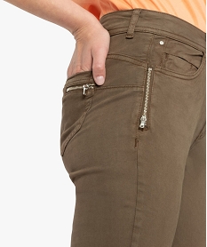 pantalon femme toucher peau de peche brun pantalonsA857101_2