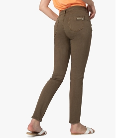 pantalon femme toucher peau de peche brun pantalonsA857101_3