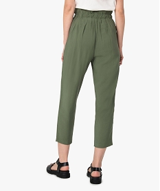 pantalon femme 78e a taille haute vert pantalonsA871301_3