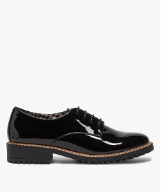 GEMO Derbies femme unis à semelle crantée noir standard