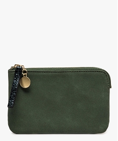 GEMO Porte-monnaie femme avec fermeture zippée sur le dessus Vert