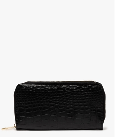 portefeuille femme en matiere texturee noir porte-monnaie et portefeuillesA957601_1