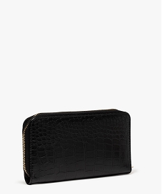 portefeuille femme en matiere texturee noir porte-monnaie et portefeuillesA957601_2