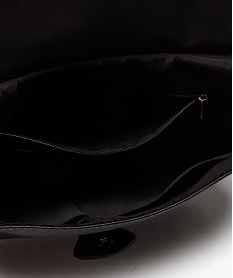 sac femme forme besace avec large rabat noirA961901_3