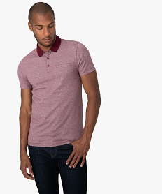 polo homme a manches courtes a fines rayures rouge polosA979901_1