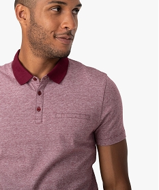 polo homme a manches courtes a fines rayures rouge polosA979901_2