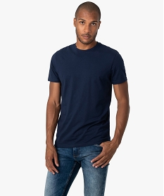 tee-shirt homme regular a manches courtes en coton bio bleu tee-shirtsA985501_1