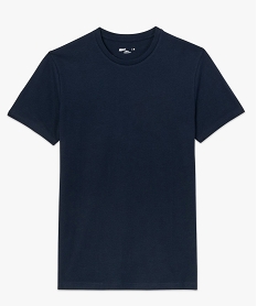 tee-shirt homme regular a manches courtes en coton bio bleuA985501_4