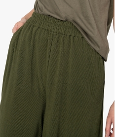 pantalon femme coupe ample longueur 78eme vert pantalonsB011401_2