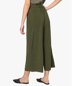 pantalon femme coupe ample longueur 78eme vert pantalonsB011401_3
