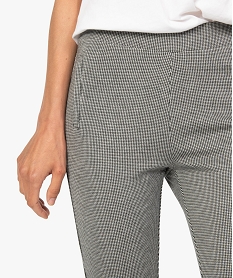 pantalon femme en maille a motifs pied de poule imprime pantalonsB011501_2