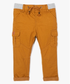 pantalon coupe cargo double avec taille elastique bebe garcon brunB040801_1