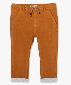 pantalon bebe garcon en velours double jersey orangeB041201_1