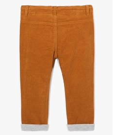 pantalon bebe garcon en velours double jersey orangeB041201_3