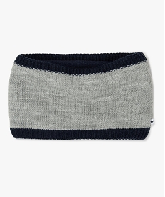 GEMO Snood bébé garçon bicolore doublure polaire Gris