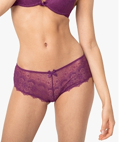 GEMO Shorty femme en dentelle et tulle (lot de 2) Violet