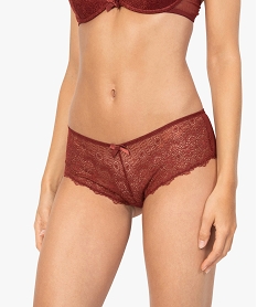 GEMO Shorty femme en dentelle et tulle (lot de 2) Brun