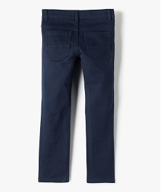 pantalon garcon uni coupe slim extensible bleuB134901_3