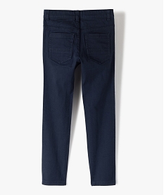 pantalon garcon uni coupe slim extensible bleu pantalonsB134901_4