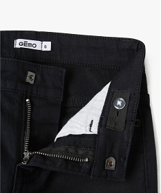 pantalon garcon uni coupe slim extensible noirB135101_2