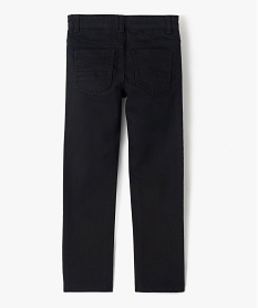 pantalon garcon uni coupe slim extensible noirB135101_3