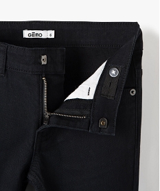 pantalon garcon uni coupe slim extensible noirB135101_4