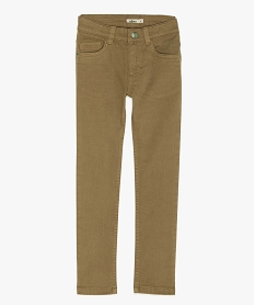 pantalon garcon uni coupe slim extensible orangeB135301_2