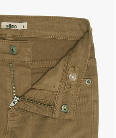 pantalon garcon uni coupe slim extensible orangeB135301_3
