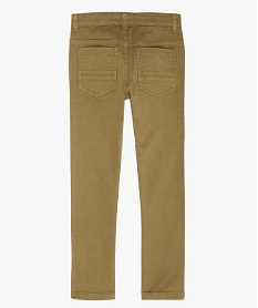 pantalon garcon uni coupe slim extensible orange pantalonsB135301_4