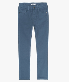 pantalon garcon coupe skinny en toile extensible bleuB135801_1