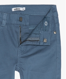 pantalon garcon coupe skinny en toile extensible bleuB135801_2