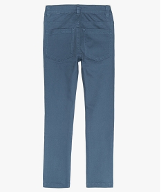 pantalon garcon coupe skinny en toile extensible bleuB135801_3