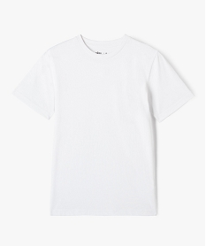 tee-shirt a manches courtes uni garcon blancB153401_1