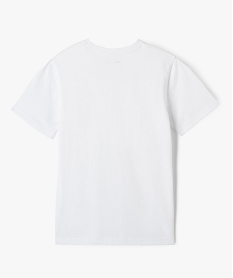 tee-shirt a manches courtes uni garcon blancB153401_3