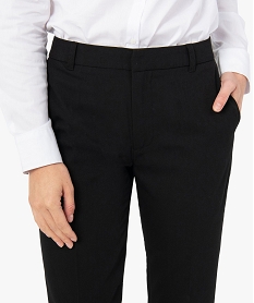 pantalon femme en toile unie noir pantalonsB228101_2