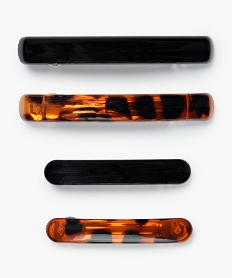 GEMO Barrettes à cheveux assorties (lot de 4) Noir