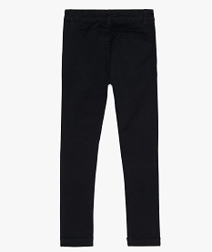pantalon garcon en toile coupe chino noir pantalonsB246101_4