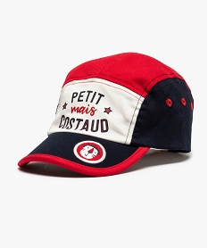 GEMO Casquette bébé garçon en coton multicolore Rouge