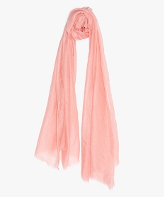 GEMO Foulard femme à franges Rose