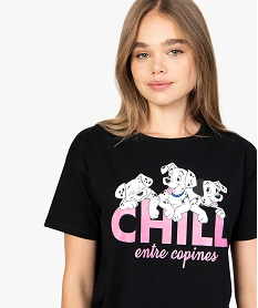 GEMO Tee-shirt femme coupe ample - Disney Animals Noir